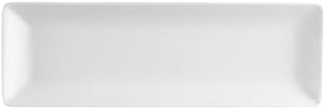 CAC China LON-12 Long Island 18-3/4 by 4-3/4-Inch Bone White Porcelain Rectangular Platter, Box of 6 by CACChina