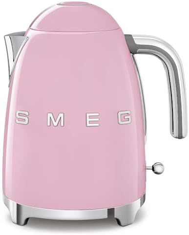 SMEG 50's Retro Style Electric Water Kettle with Automatic Shutoff, Removable Base, and Water Indicator, KLF03PKUS, Pink - Image 6