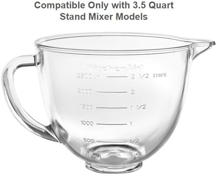 KitchenAid KSM35GB 3.5-Qt Glass Bowl for 3.5-Qt TIlt-Head Stand Mixers - Image 4