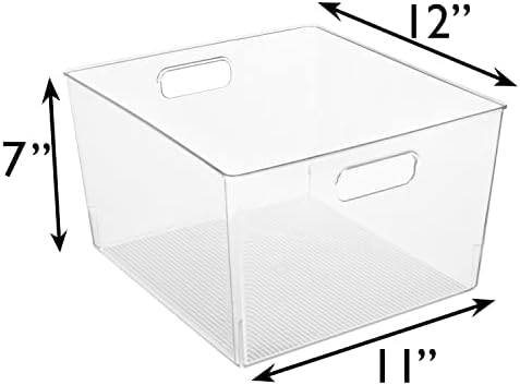 ClearSpace Clear Plastic Storage Bins for Kitchen, Fridge, Pantry, 2 Pack - Image 6