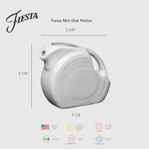Fiesta 5-Ounce Mini Disk Pitcher, Sunflower - Image 2