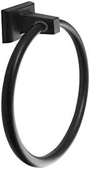 SENTO Cellar Classic Bathroom Accessories Set, Heavy Duty Metal Bath Hardware Set Wall Mounted, Includes Robe Hook, Standard Toilet Paper Holder, Towel Ring, 24” Towel Bar (4-Piece, Matte Black) - Image 7