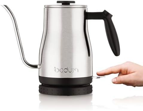 Bodum 34oz Bistro Gooseneck Electric Water Kettle, Pour Over Coffee & Tea, Brushed Stainless Steel - Image 3