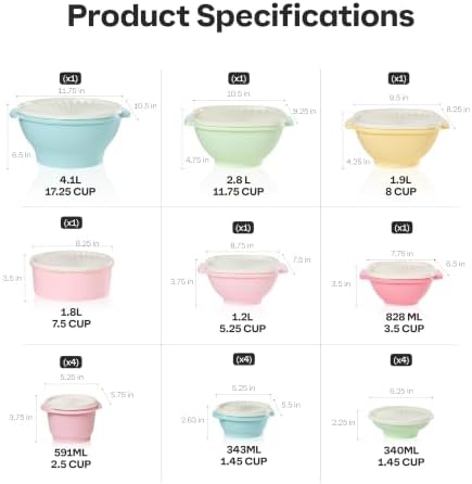 Tupperware Heritage 36-Piece Vintage Pastel Set (18 Containers + 18 Lids) - Image 5