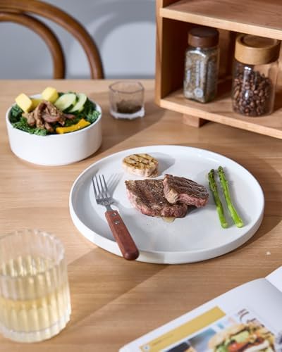 Famiware Nebula Plates and Bowls, 24-Piece Dinnerware Set, White - Image 7
