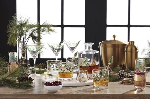 Lenox Holiday 5-Piece Whiskey Christmas Decanter and Glass Set - Image 3