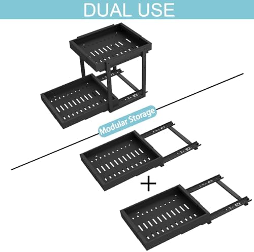 Golener 2-Tier Expandable Pull Out Cabinet Organizer, Cabinet Drawers, 21"D - Image 6