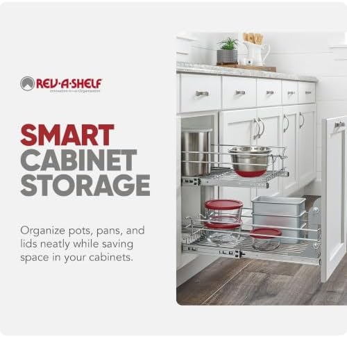 Rev-A-Shelf Pullout Organizer for Cabinets, Min Opening Width of 11.5" - Image 6
