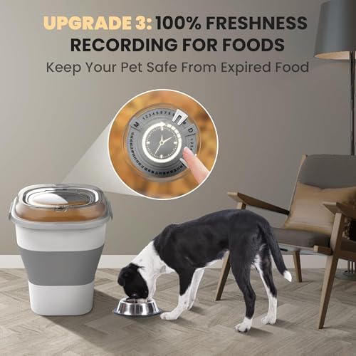 32-35 Lbs Dog Food Storage Container Wheels,Collapsible Dog Food Container - Image 6