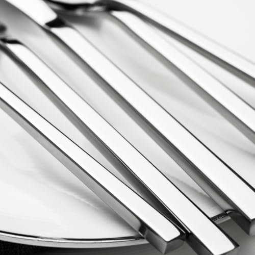 Alata Cube 20-Piece Forged Stainless Steel Mirror Flatware Set for 4 - Image 6