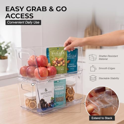 ClearSpace Stackable Storage Bins, Front Pantry Organizer, Small, 8 Pack - Image 6