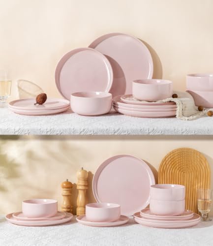 TheTerra Ceramic Dinnerware Set for 4, 12-Piece Plates and Bowls Set - Image 7
