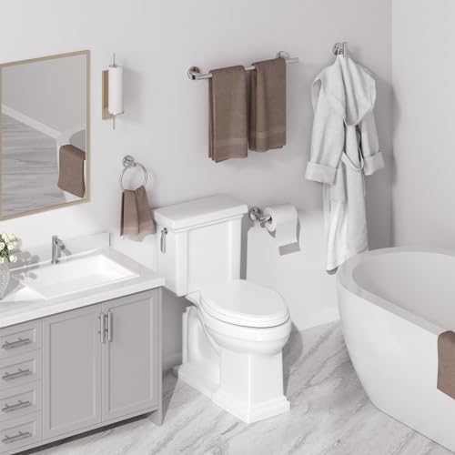 USHOWER 4PCS Polished Chrome Bathroom Accessories Set,24-Inch Towel Bar Set - Image 6
