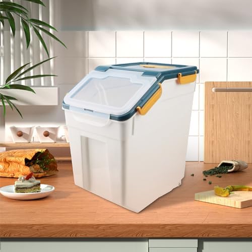 50 lbs Flour Storage Container, 2 Pack Rice Storage Container (Blue) - Image 6