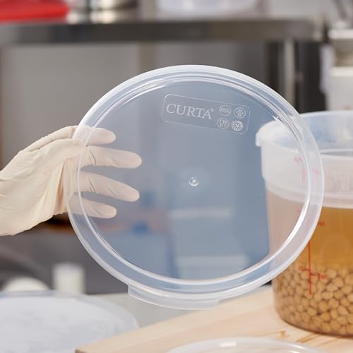 CURTA 6 Quart Translucent Round Food Storage Container with Lid, Pack of 4 – NSF Listed, BPA-Free, Commercial-Grade Polypropylene, Freezer & Dishwasher Safe, Non-Stick, Easy-Read Graduations - Image 7