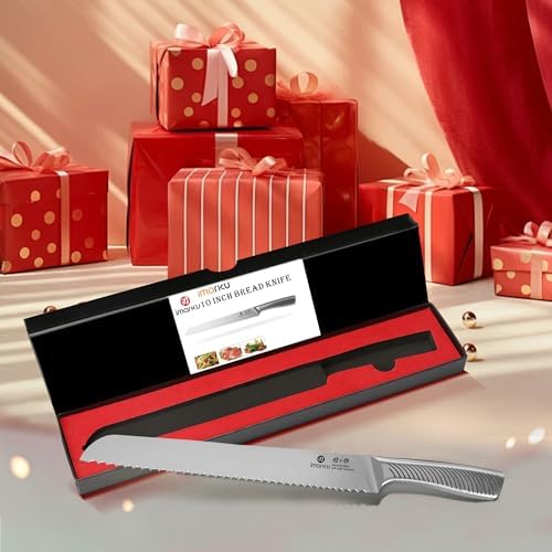 imarku Bread Knife 10 Inch: Japanese High Carbon Stainless Steel - Image 7
