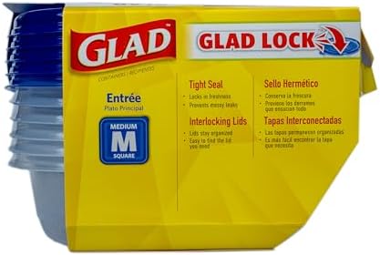Glad GladWare Entree Food Storage Containers, Medium, 25 Oz, 5 Count, 2-Pk - Image 6