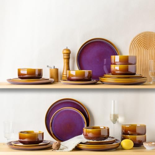 TheTerra Ceramic Dinnerware Set for 8, 24-Piece Plates and Bowls Set - Image 7
