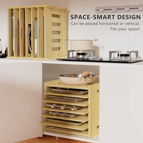 7 Tier Wooden Tray Dividers for Cabinets - Image 6