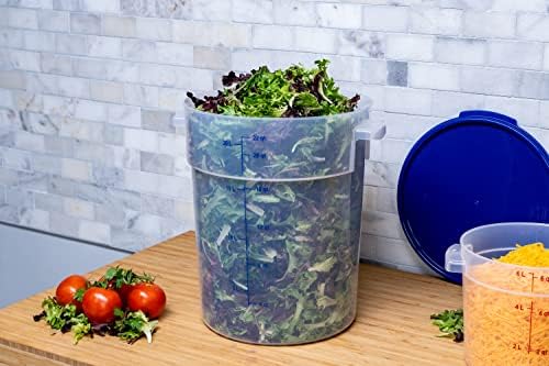 CFS StorPlus Plastic Round Food Storage Container, 22 Quart, Clear - Image 6