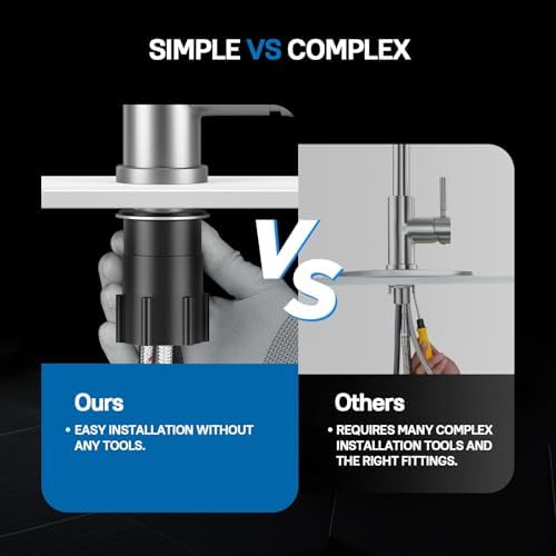 WEWE High-Arc Pull-Down Kitchen Faucet, Brushed Nickel, 3-Mode Sprayer - Image 6