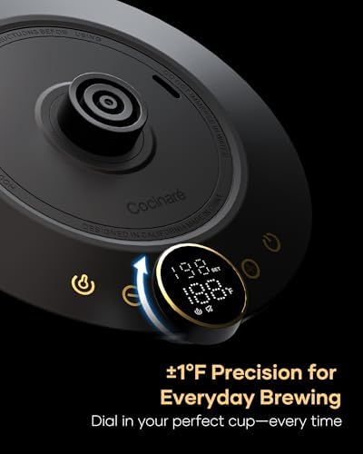 Cocinare FLOW B9 Gooseneck Electric Kettle ±1°F Temperature Control - Image 6