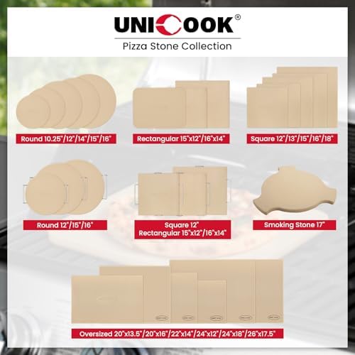 Unicook 20 x 13.5 Inch Extra Large Pizza Stone for Oven and Grill, 10.6 Lbs - Image 7