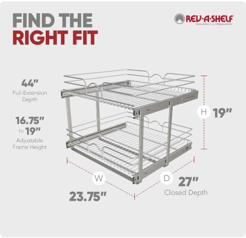 Rev-A-Shelf Pullout Organizer for Cabinets, Min Opening Width of 24" - Image 6