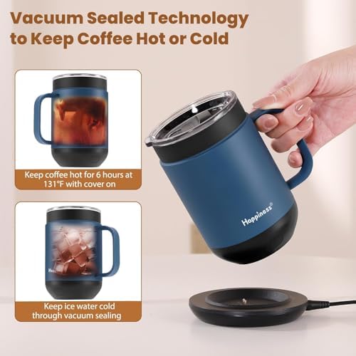 Happiness Self-Heating Coffee Mug,16oz Temperature Control Smart Cup - Image 6