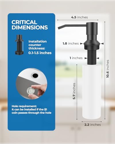 WEWE Pull-Down Kitchen Faucet with Soap Dispenser Set, Matte Black - Image 6