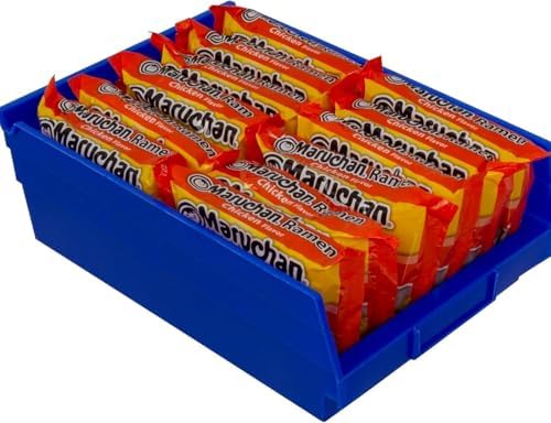 Akro-Mils 30150 Heavy Duty Plastic Shelf Bins, 12"x 8"x 4", Blue, 12-Pack - Image 6