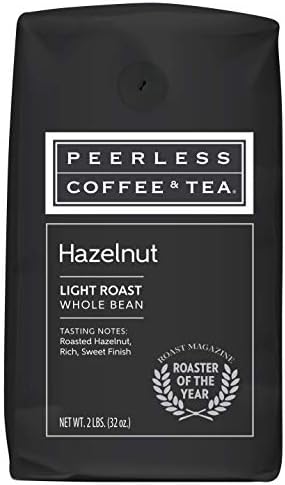 32oz Hazelnut, Whole Bean Coffee, Medium Roast, by Peerless Coffee & Tea (Pack of 1) by Peerless+Coffee+%26+Tea