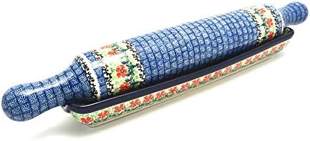 Polish Pottery Rolling Pin with Stand - Maraschino by Polish+Pottery+Gallery