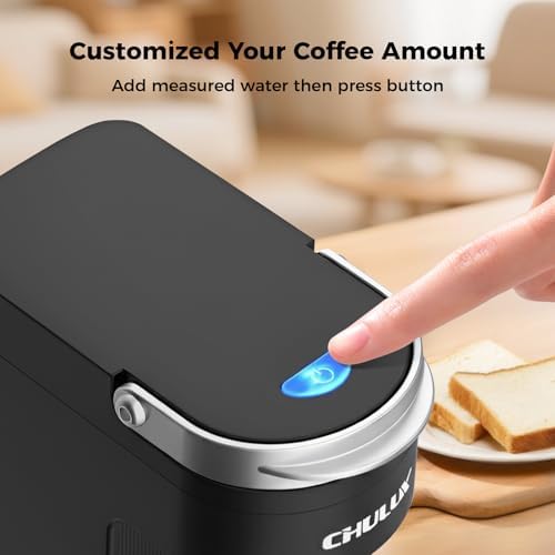 CHULUX Slim Single Serve Coffee Maker for K Cup, Fast Brewing, Matte Black - Image 6
