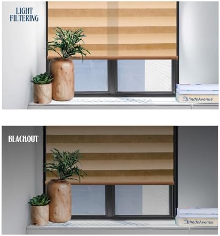 BlindsAvenue No Drill Cordless Pleated Fabric Shades, Fawn, 20.5" W x 64" H - Image 6