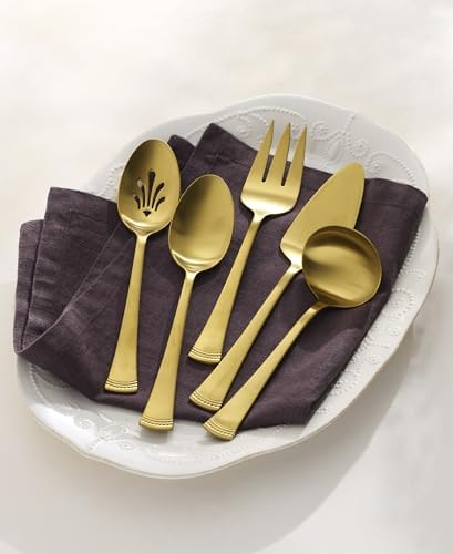Lenox Portola Gold Satin 5-Piece Silverware Serving Set, Flatware - Image 3