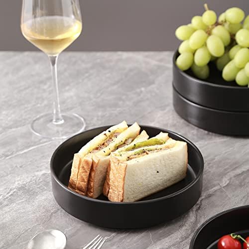 Stone Lain 32-Piece Black Matte Dinnerware Set + 4-Piece Black Stoneware Pasta Bowl Set - Image 7