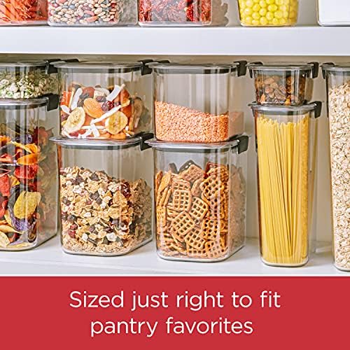 Rubbermaid Brilliance 12-Cup Airtight Food Storage Container, Perfect for Pantry Staples, Clear/Grey - Image 6