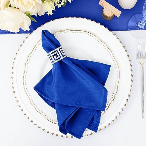 100 pcs 17-Inch Royal Blue Polyester Table Napkins Reusable Washable Wedding Party Dinner Linens Tableware Supplies - Image 7