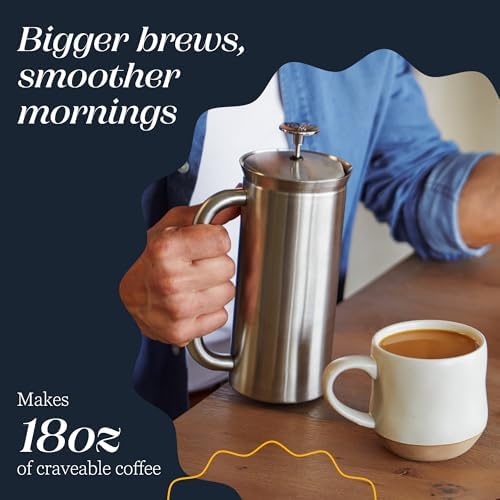 ESPRO P7 French Press, 18oz, Brushed, Stainless Steel Coffee Maker - Image 6