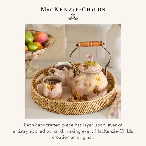MACKENZIE-CHILDS Enamel Mug, 16 Ounces, Wild Rose Mauve - Image 6