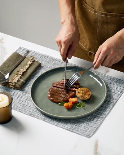 Famiware Mars Stoneware Dinnerware Set for 4, Sage Green - Image 7
