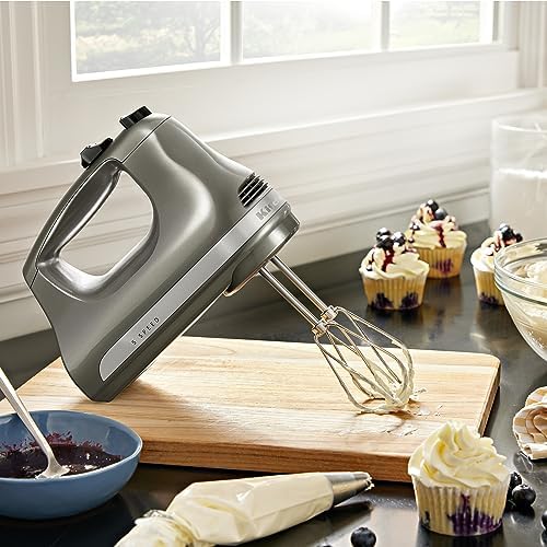 KitchenAid 5 Ultra Power Speed Hand Mixer, KHM512, Contour Silver - Image 4