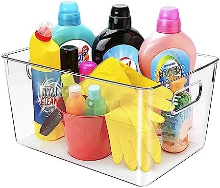 Clear Plastic Storage Bins, Pantry Organizers and Storage, Kitchen Organization and Storage Containers Bins for Organizing, Fridge, Freezer, Bathroom, Pantries, Medicine Cabinet Organizer Bin - Image 7