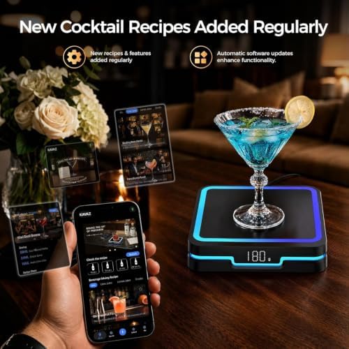 Kiddush Cups&Sets KAVAZ Smart Cocktail Maker with LED Pour Guidance, Black - Image 6