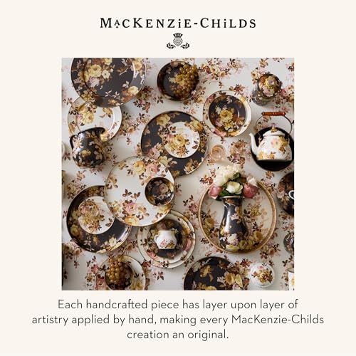 MACKENZIE-CHILDS Enamel Compote, Large, Wild Rose Brown - Image 6