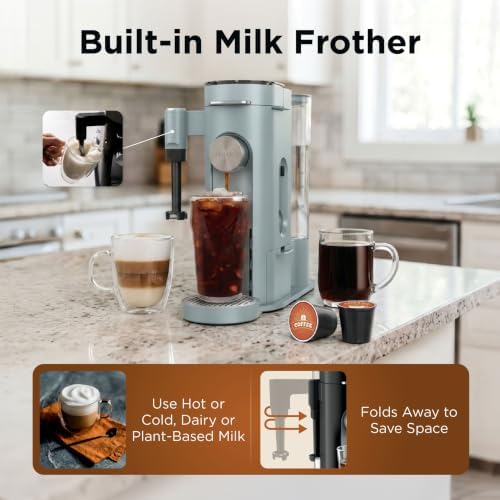 Ninja Pods & Grounds Coffee Maker, K-Cup Compatible, Glacier Blue, PB051GB - Image 6