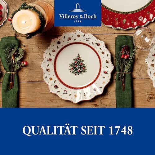 Villeroy & Boch Toy's Delight Christmas Collection Salad Plate, Premium Porcelain, 9.5 in Diameter, White/Multicolored, Christmas Tree Center Design - Image 6