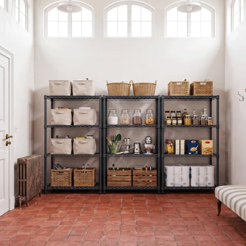 IZEUK 4-Tier Heavy Duty Chrome Metal Wire Shelving for Garage Storage - Image 6