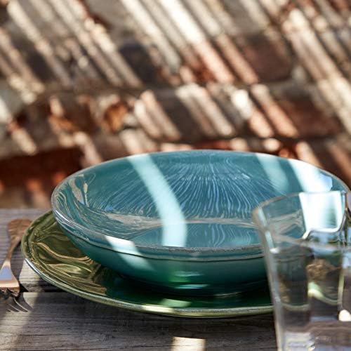 Casafina Ceramic Stoneware 9.5" x 4", 98 oz Serving Bowl - Fontana Collection, Turquoise | Microwave & Dishwasher Safe Dinnerware | Food Safe Glazing | Restaurant Quality Serveware - Image 6